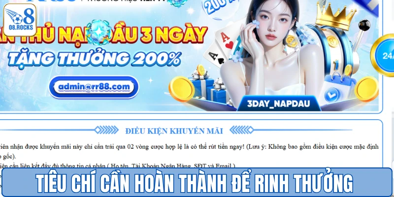 Tiêu chí cần hoàn thành để rinh thưởng